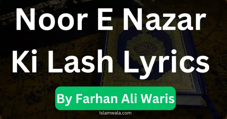 Noor E Nazar Ki Lash Lyrics By Farhan Ali Waris Noha