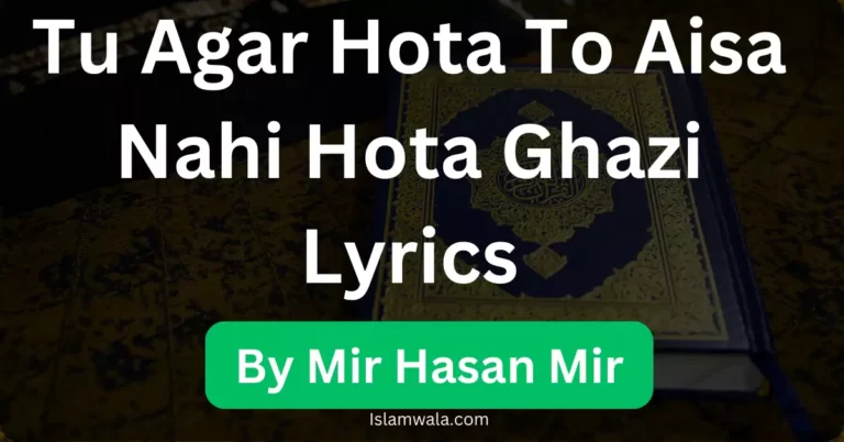 Tu Agar Hota To Aisa Nahi Hota Ghazi Lyrics
