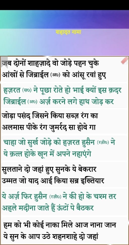 Shahadat Nama With Hindi Meaning