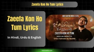 Zaeefa Kon Ho Tum Lyrics